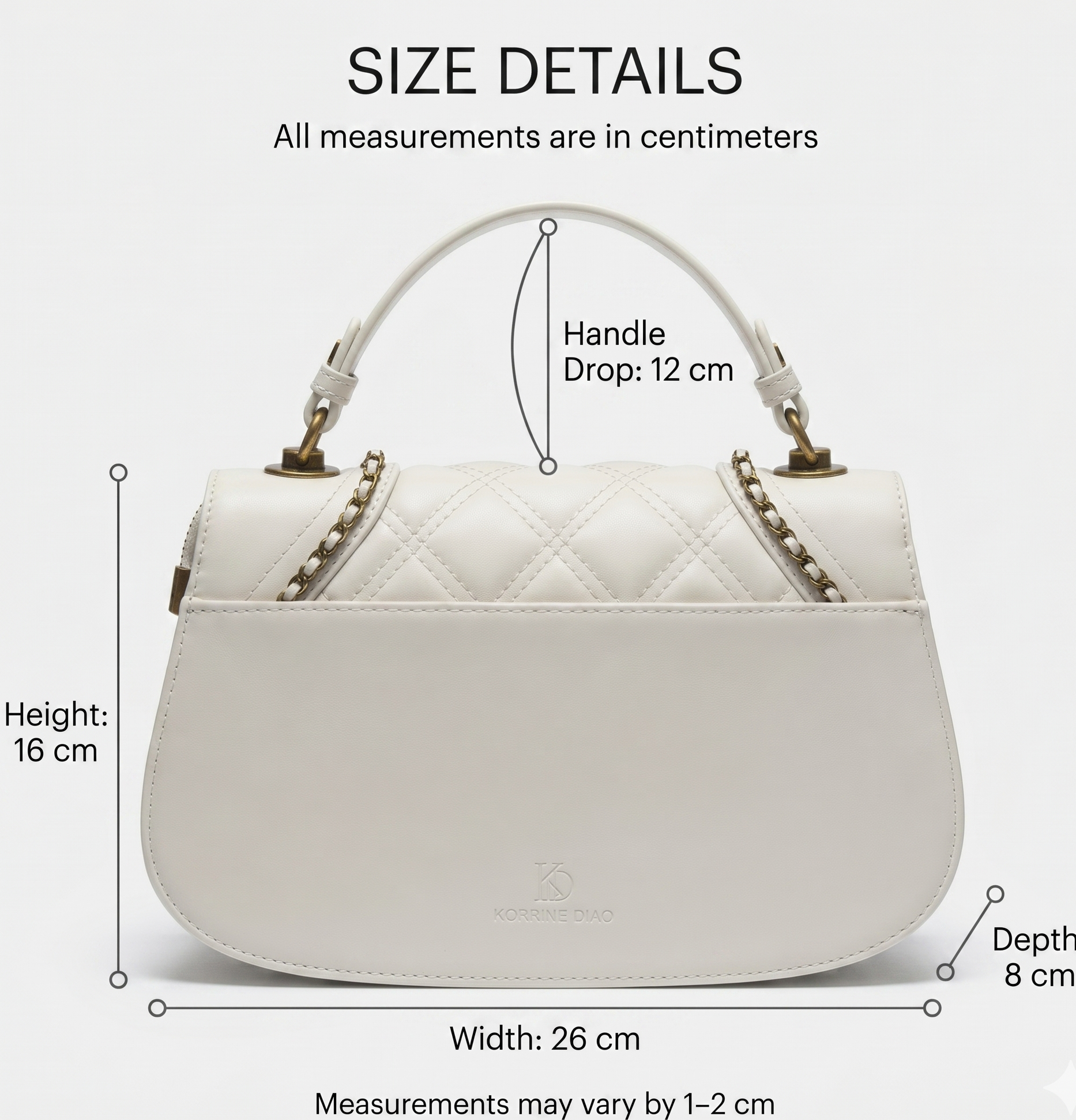 Ivory Icon Quilted Bag ba-488