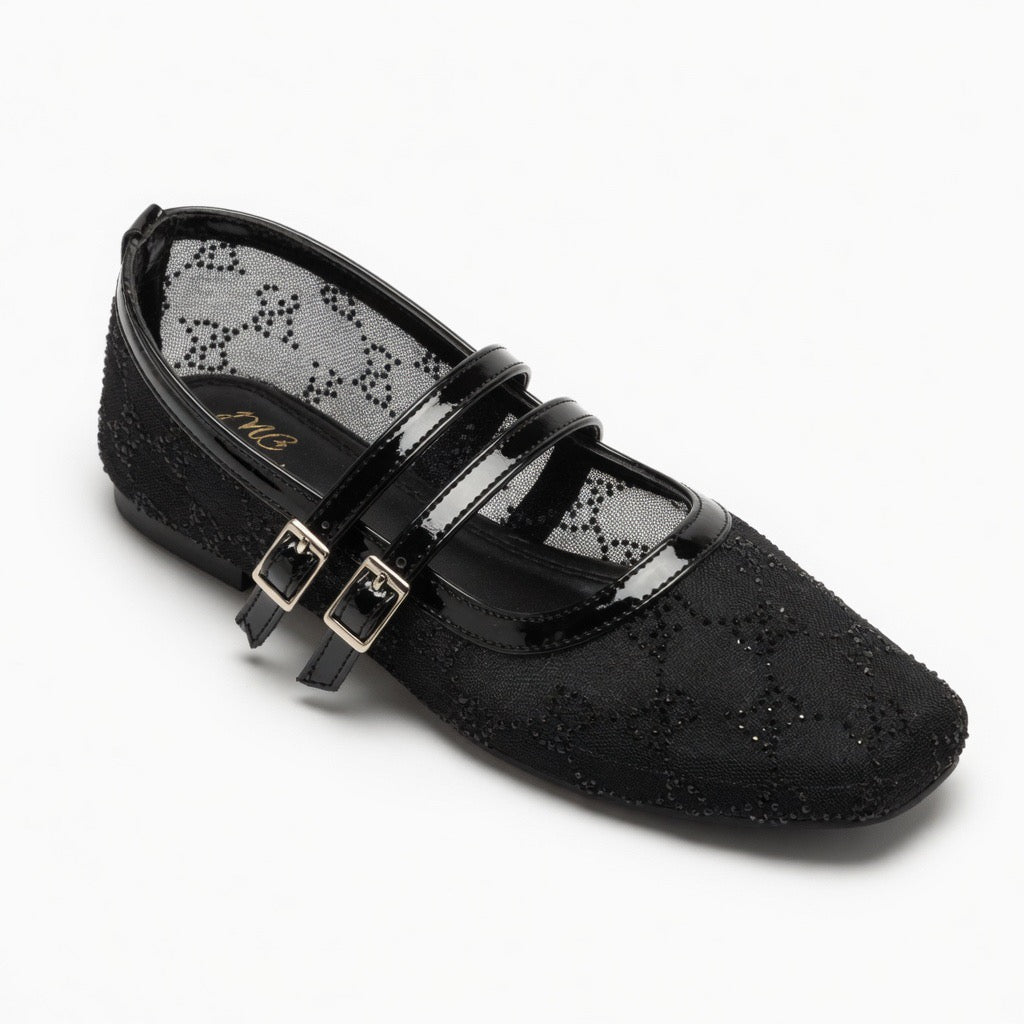 B-61 Veloura Charm Flats