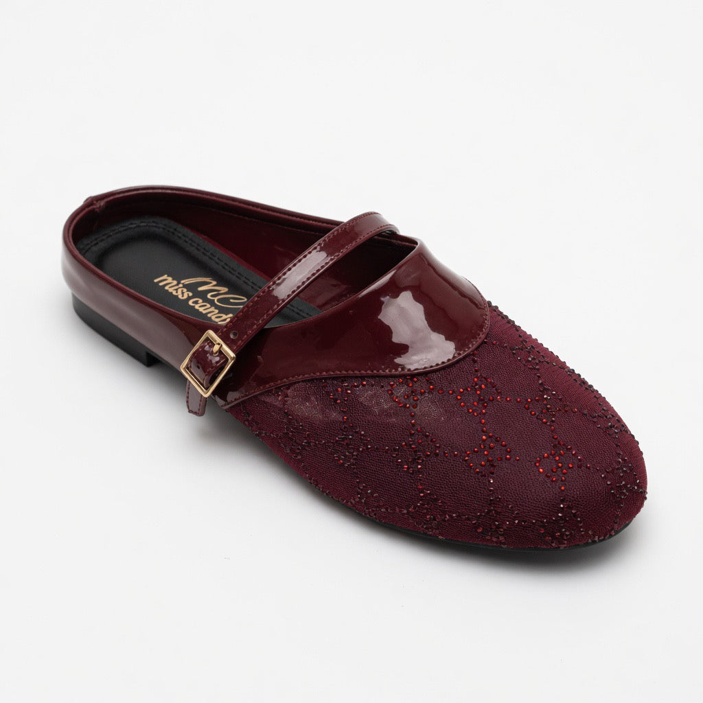 Luna Crystal Mesh Mules c-21
