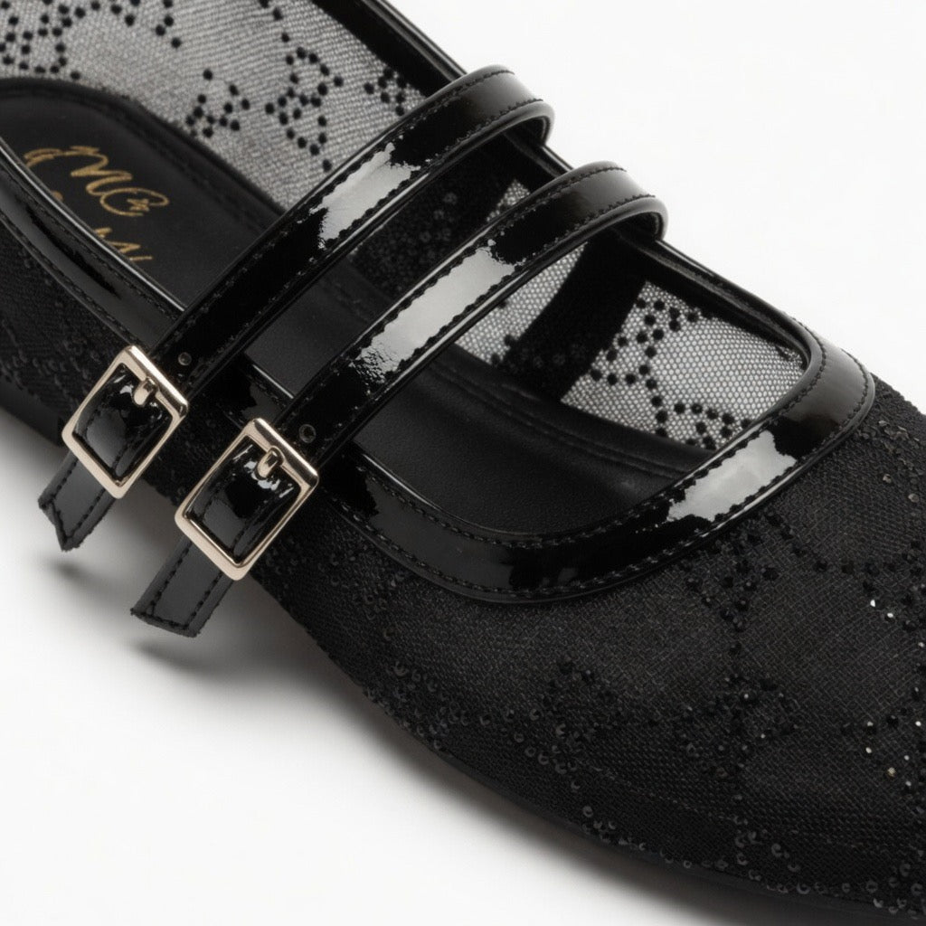 B-61 Veloura Charm Flats