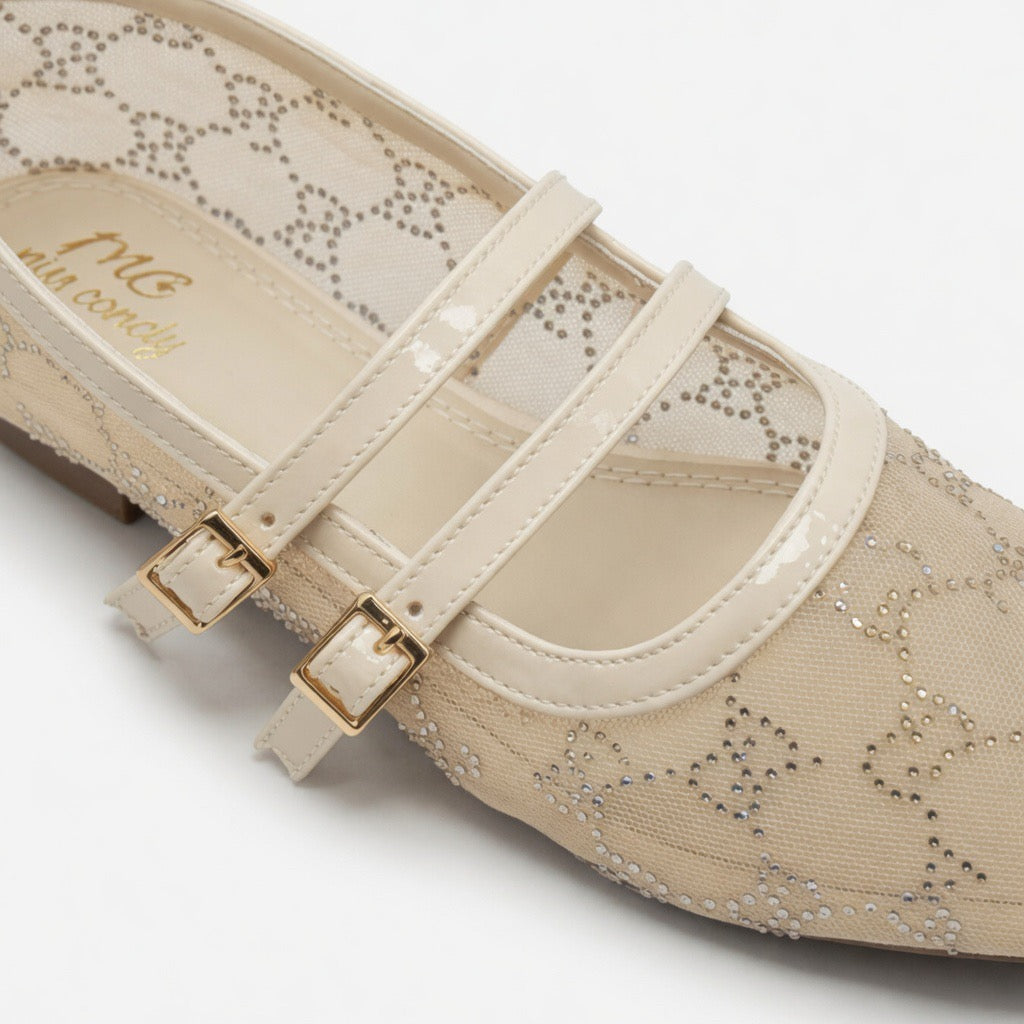 B-61 Veloura Charm Flats