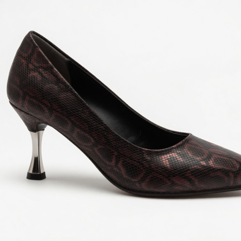 H-38 Serpent Chic Pointed Heels