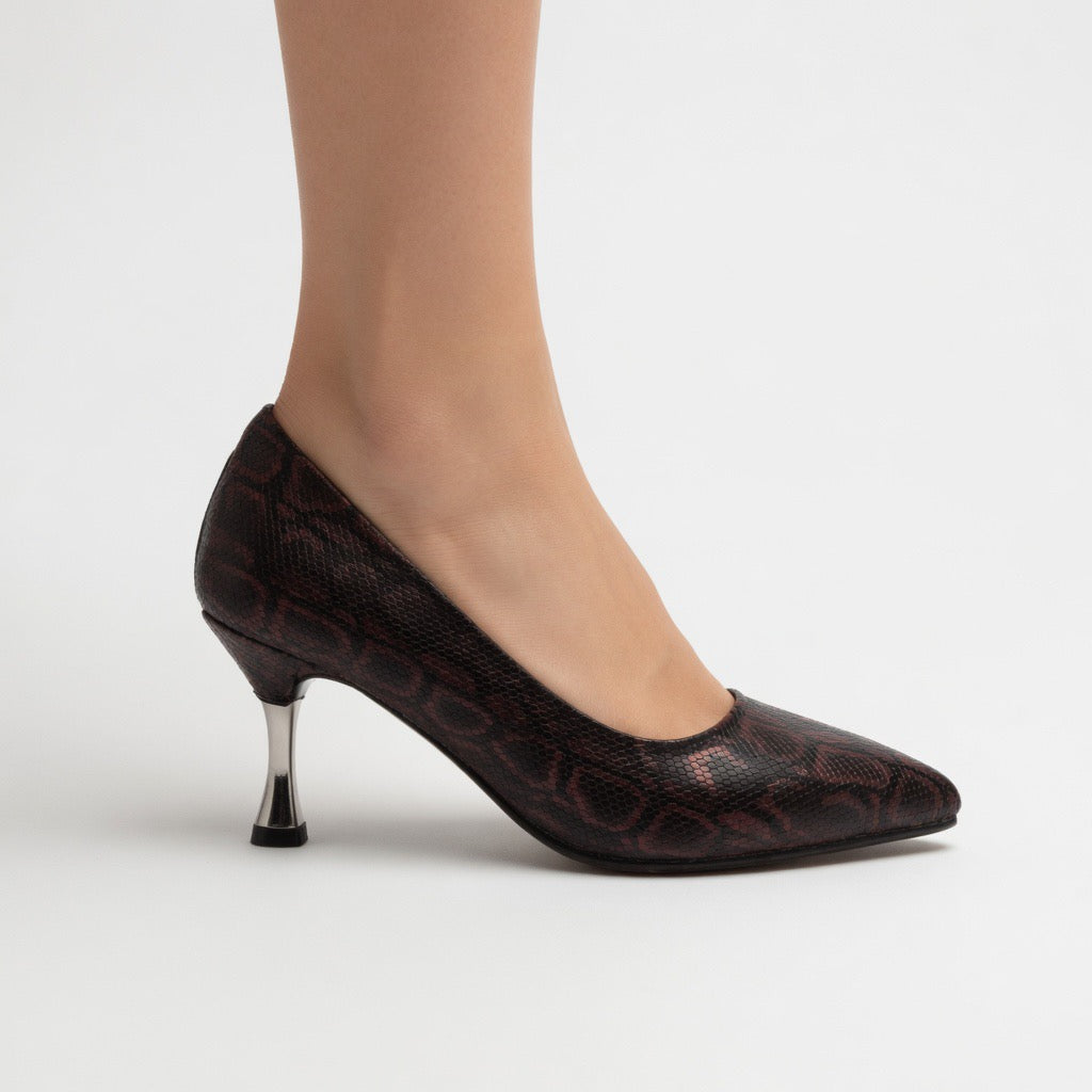 H-38 Serpent Chic Pointed Heels