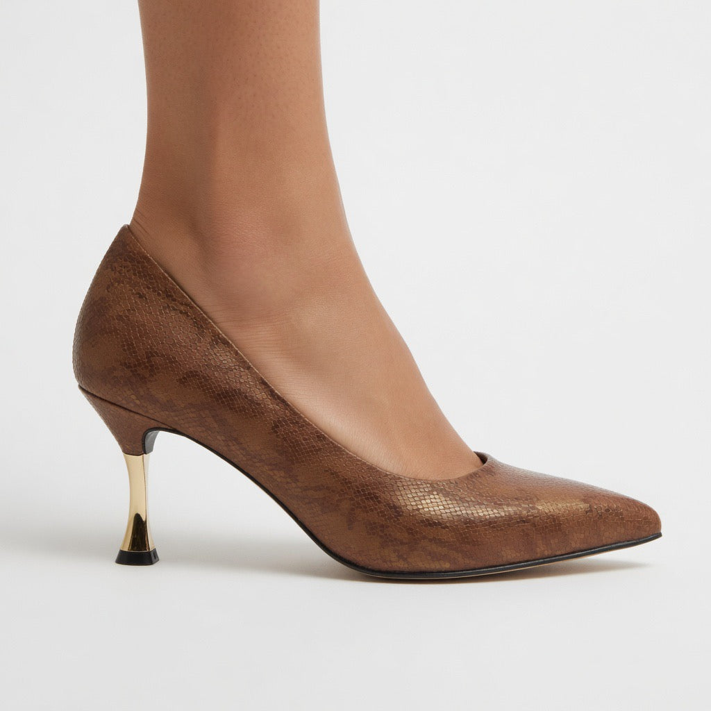 H-38 Serpent Chic Pointed Heels