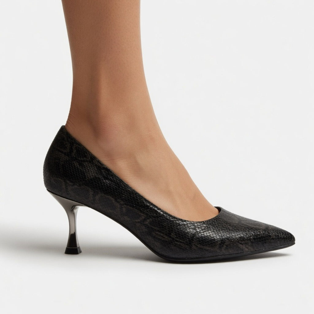 H-38 Serpent Chic Pointed Heels