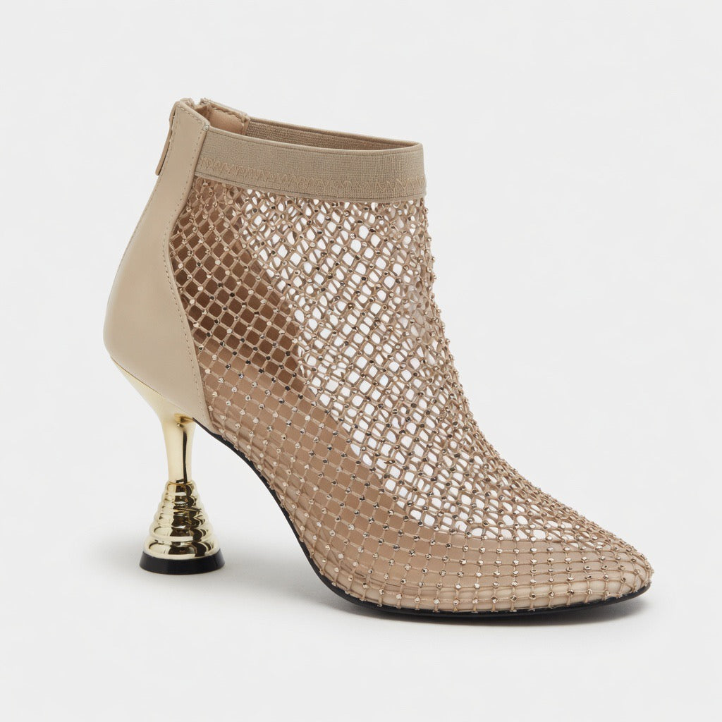 H-68 Midnight Crystal Mesh Heels