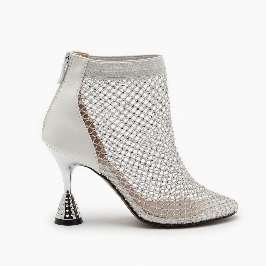 H-68 Midnight Crystal Mesh Heels