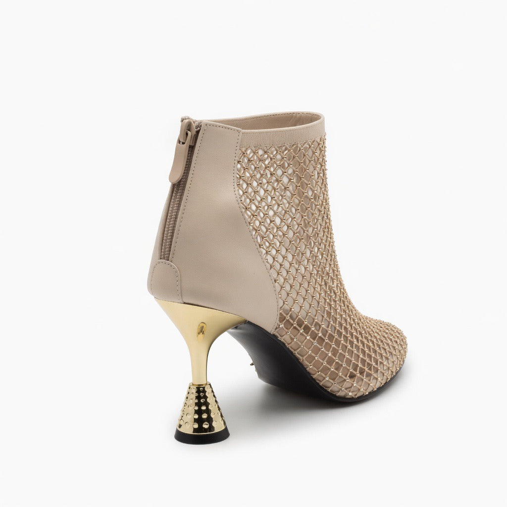 H-68 Midnight Crystal Mesh Heels