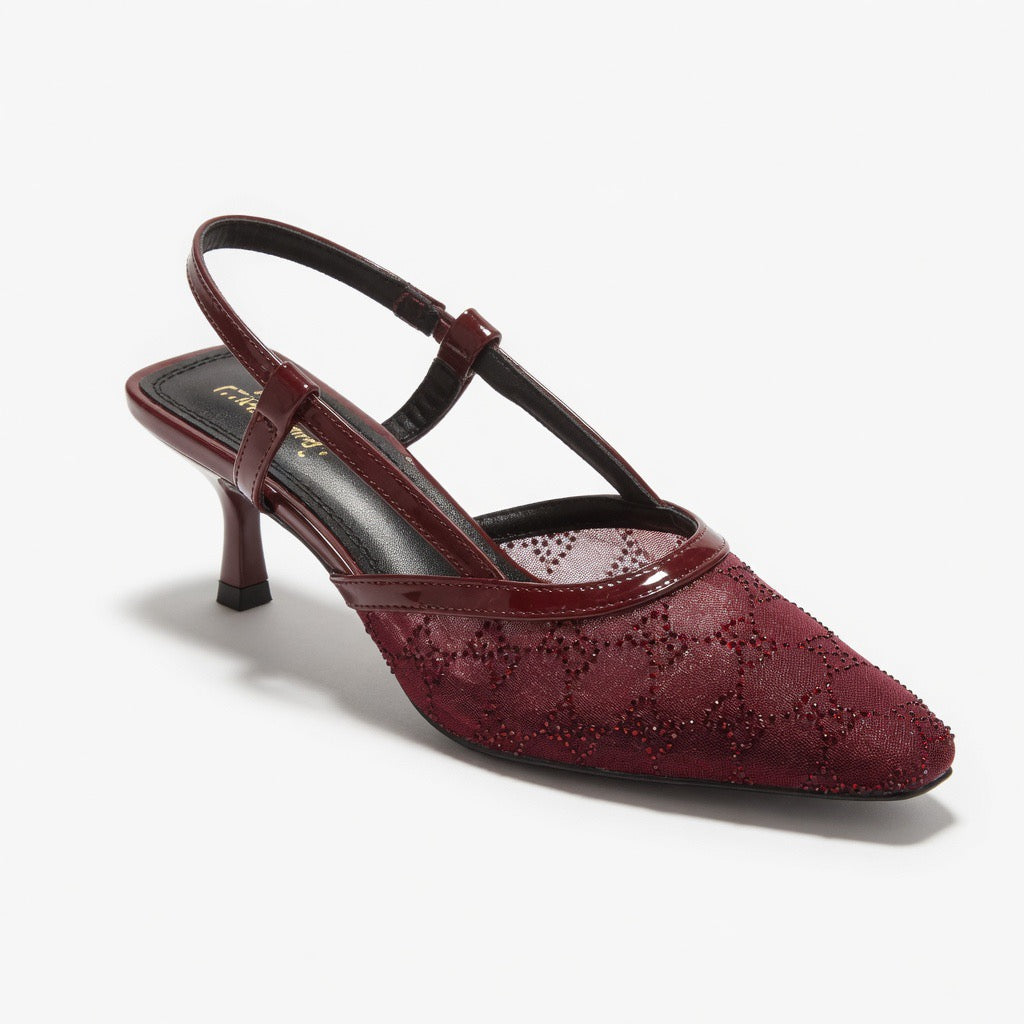 H-114 Ruby Temptation Slingbacks