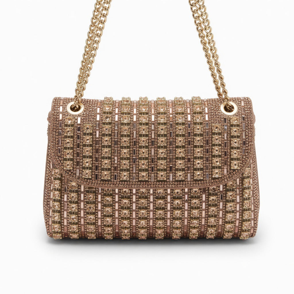 Golden Luxe Chain Clutch BA-333