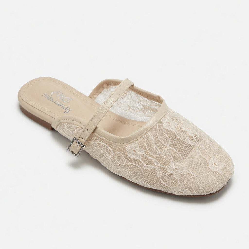 Blush Lace Charm Mule C-20