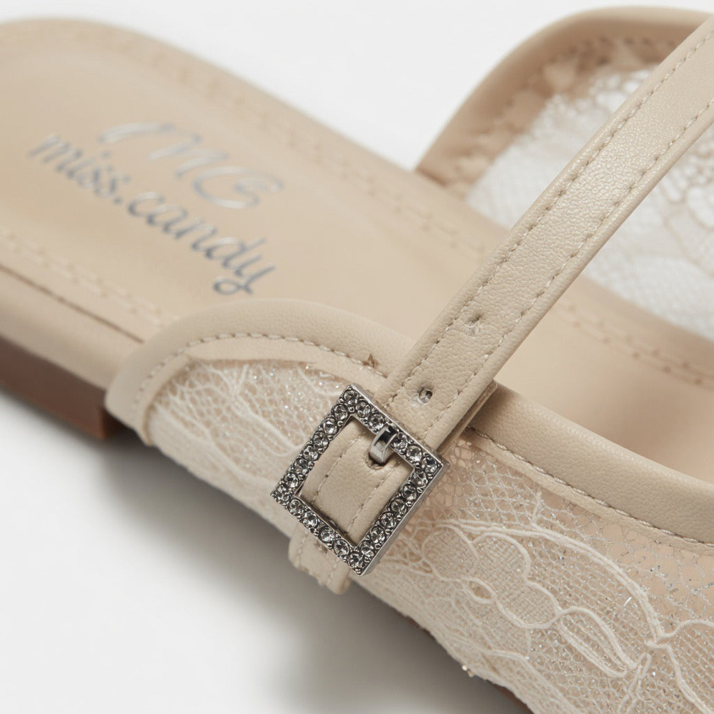 Blush Lace Charm Mule C-20