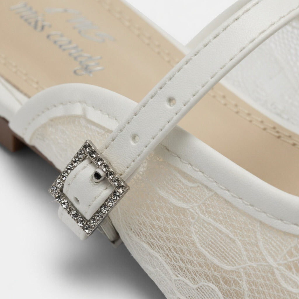 Blush Lace Charm Mule C-20
