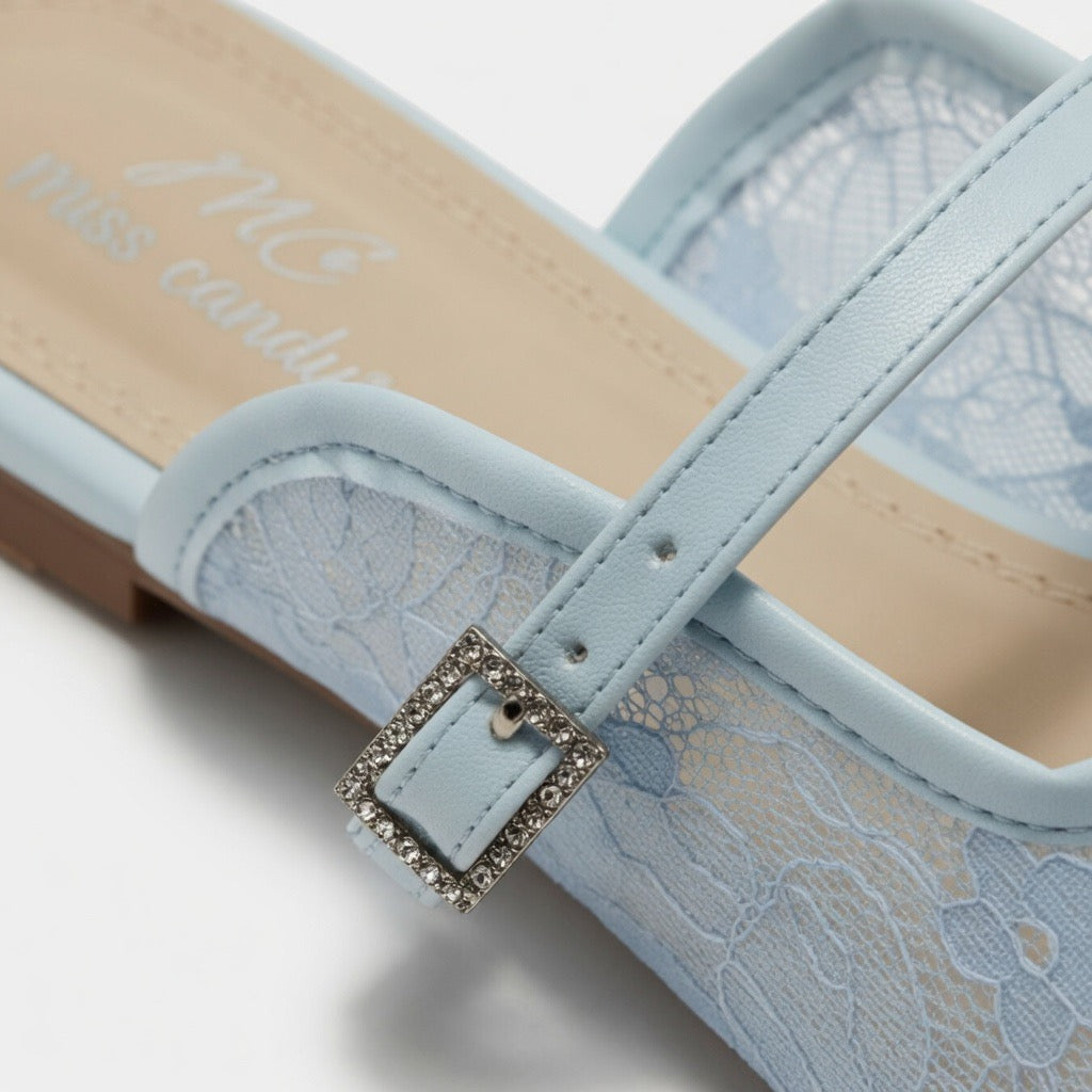 Blush Lace Charm Mule C-20
