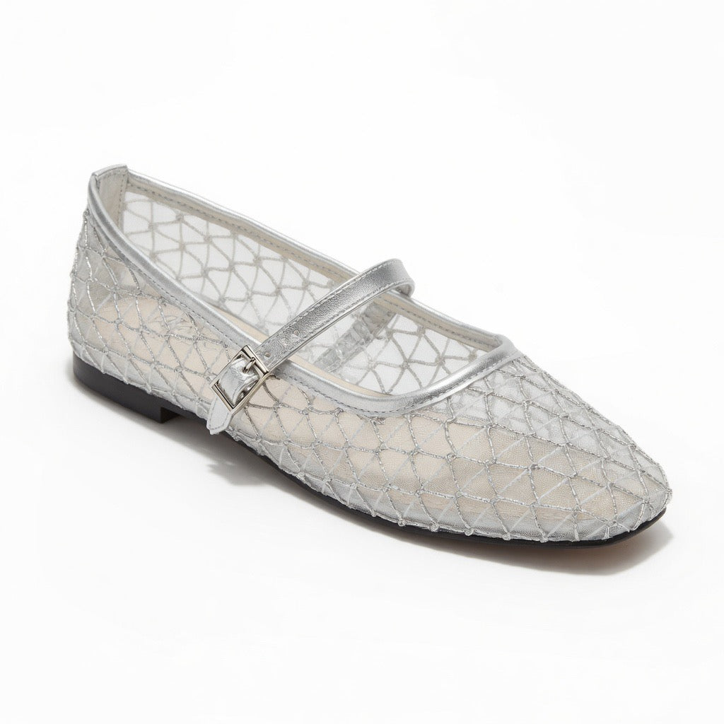 Silver Mesh Elegance Flats B-47