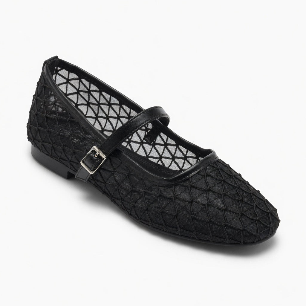 Silver Mesh Elegance Flats B-47