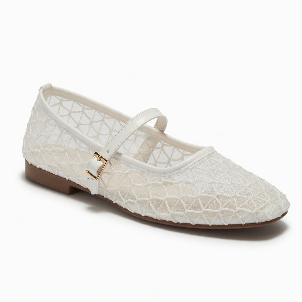 Silver Mesh Elegance Flats B-47