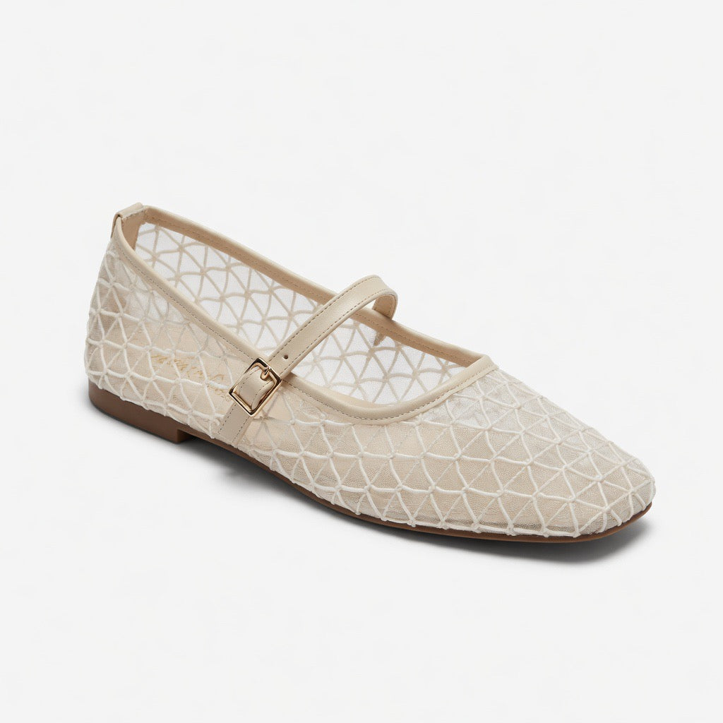 Silver Mesh Elegance Flats B-47