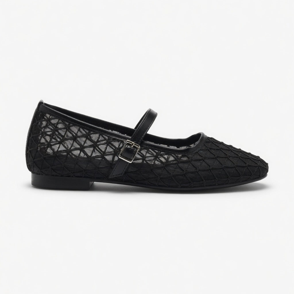 Silver Mesh Elegance Flats B-47