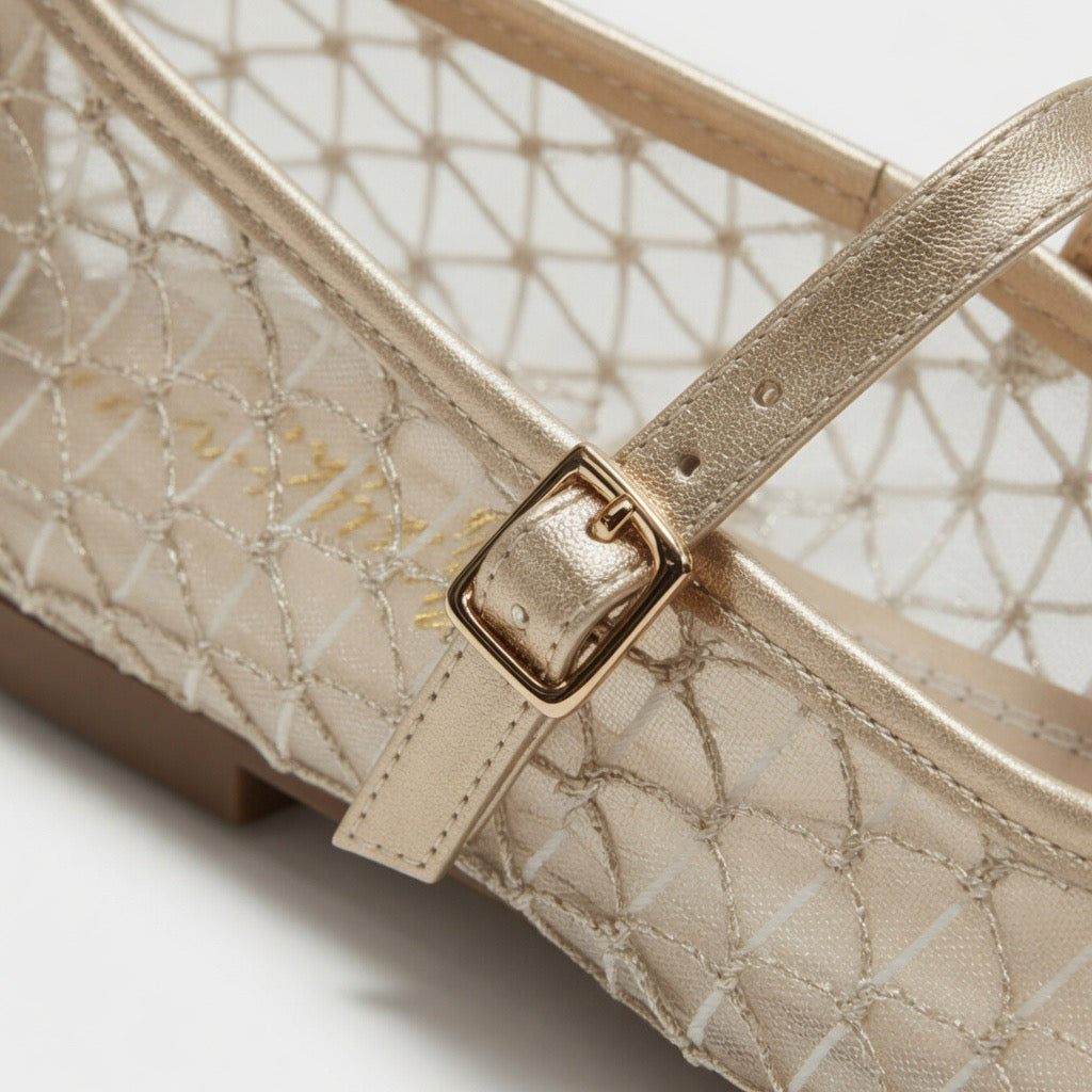 Silver Mesh Elegance Flats B-47