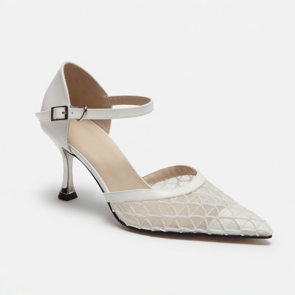 Pearl Veil Elegance Heels h-104
