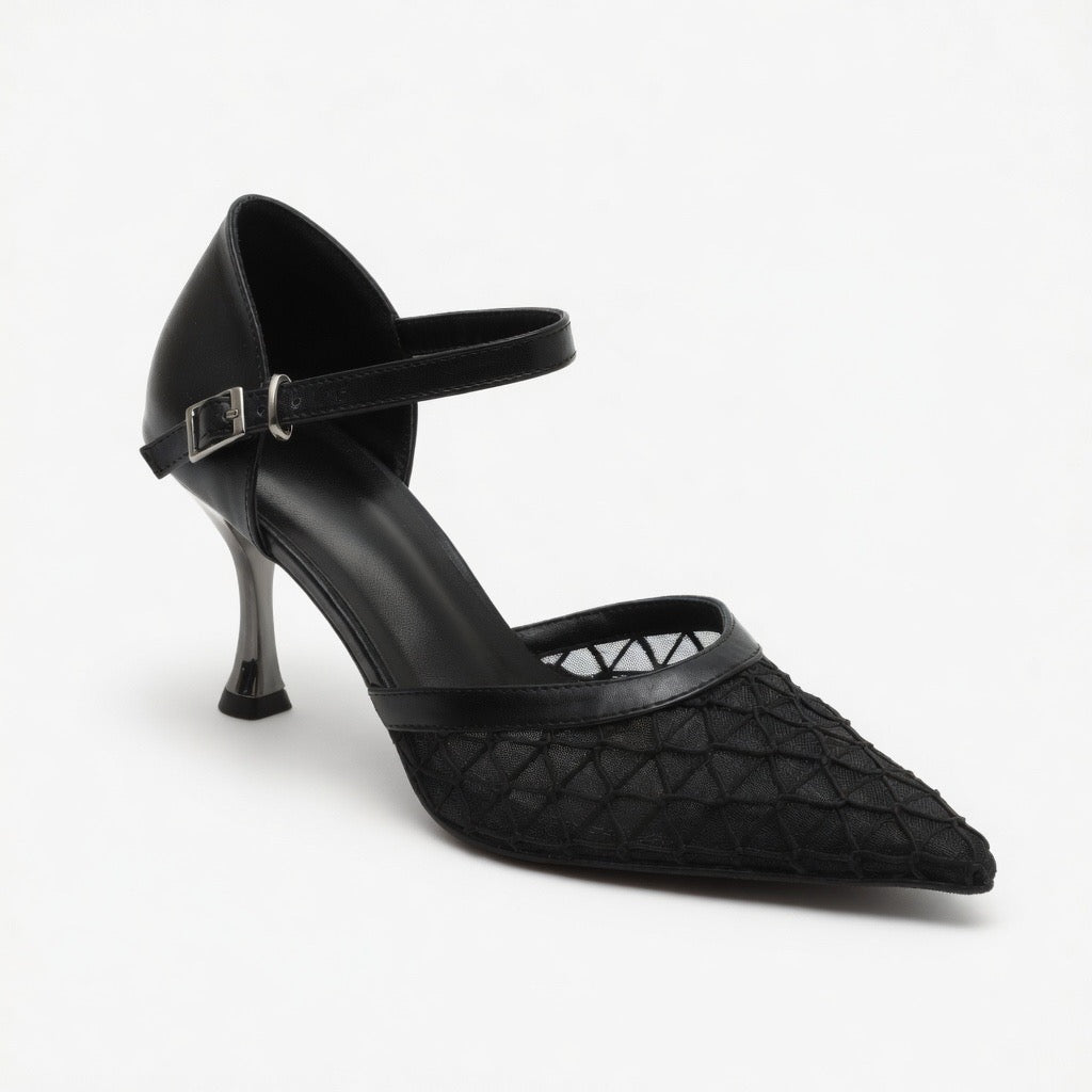 Pearl Veil Elegance Heels h-104
