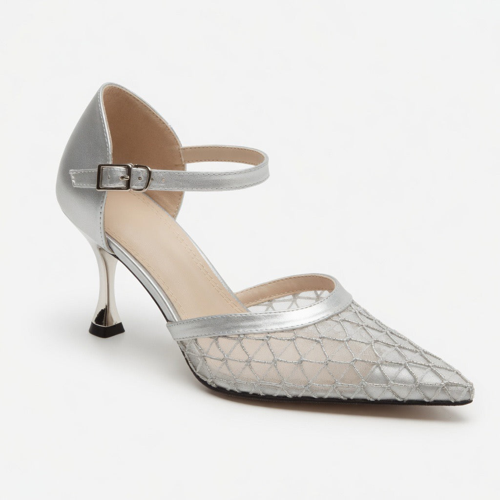 Pearl Veil Elegance Heels h-104