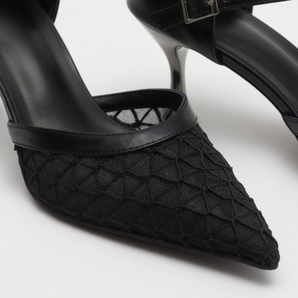 Pearl Veil Elegance Heels h-104