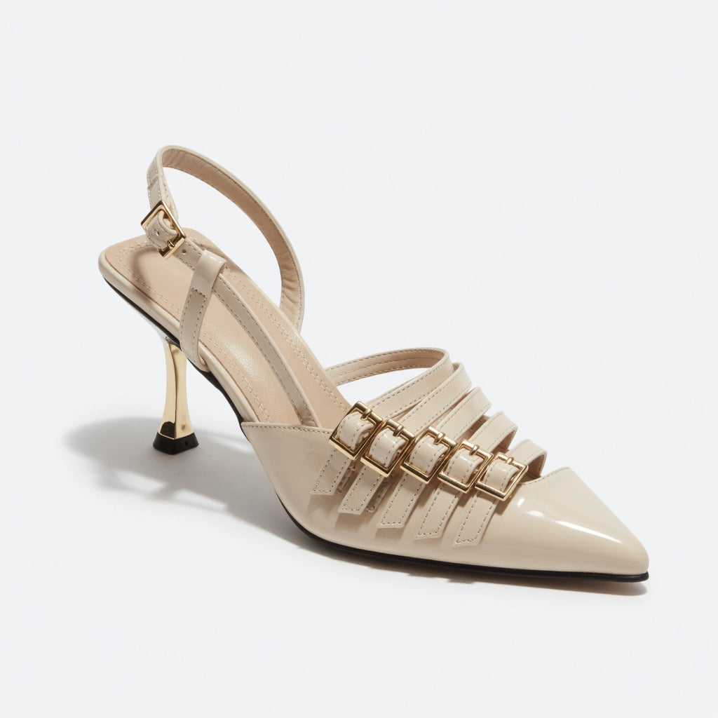 Midnight Buckle Muse Heels h-75