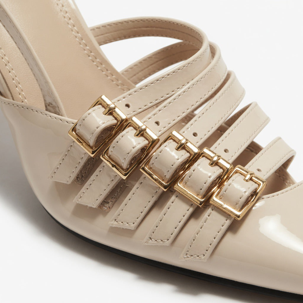 Midnight Buckle Muse Heels h-75