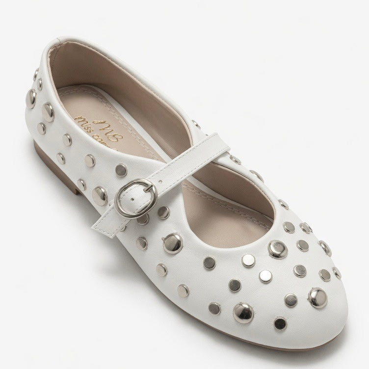 Ruby Stud Ballet Flats b-63