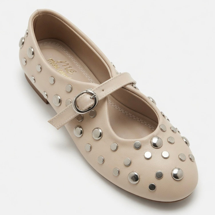 Ruby Stud Ballet Flats b-63