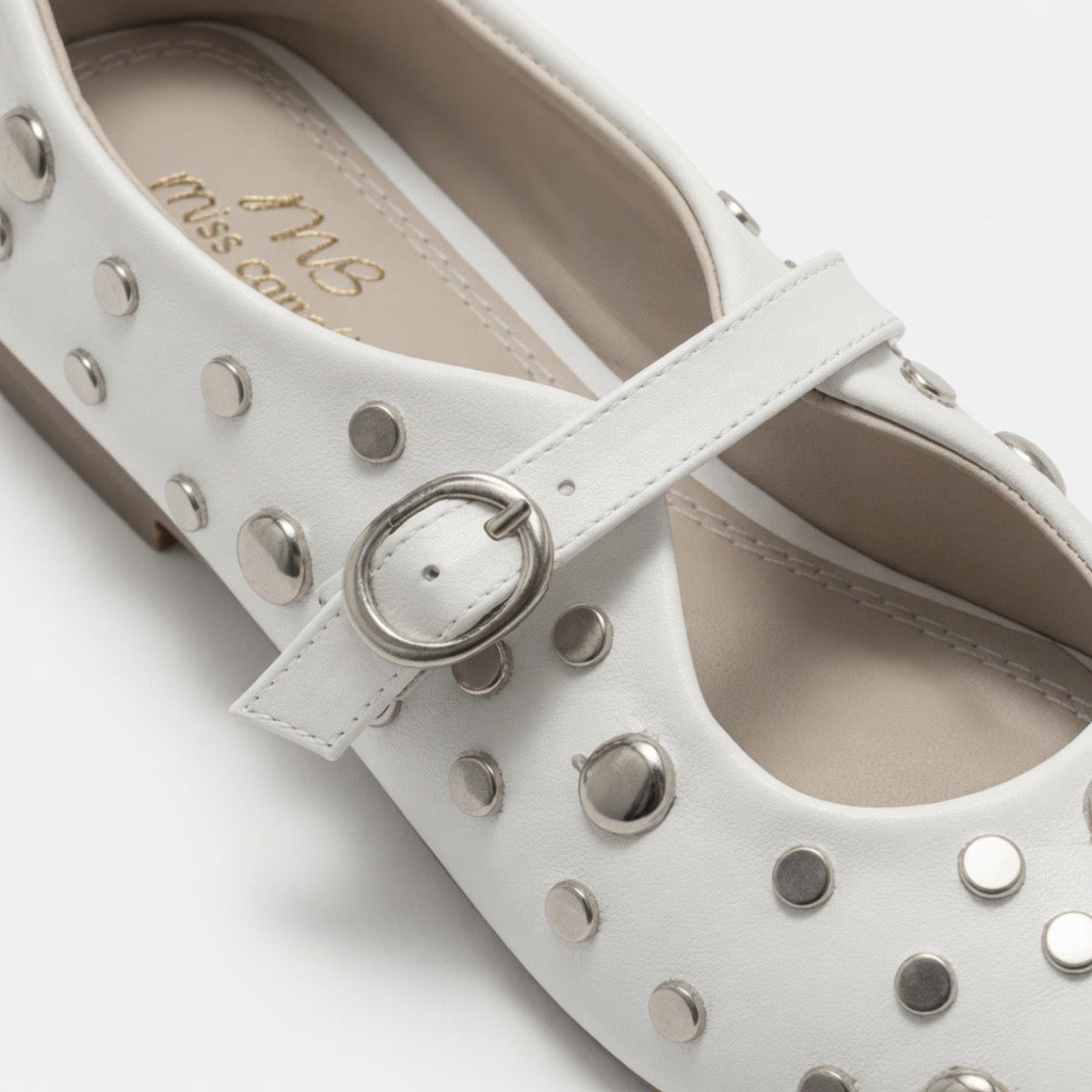 Ruby Stud Ballet Flats b-63
