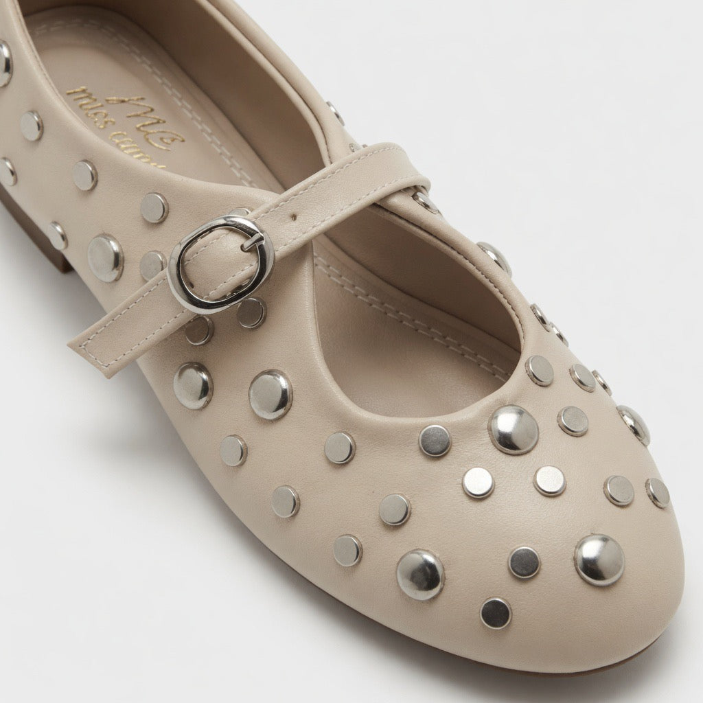 Ruby Stud Ballet Flats b-63