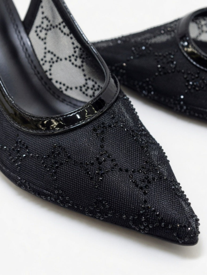 H-110  Luxury Mesh Crystal