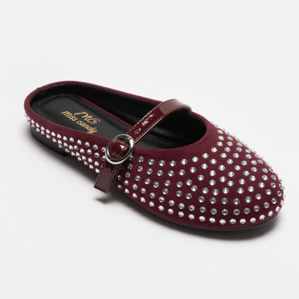 Ruby Glam Studded Flats c-22