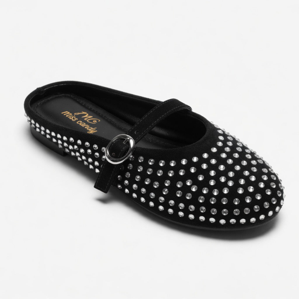 Ruby Glam Studded Flats c-22