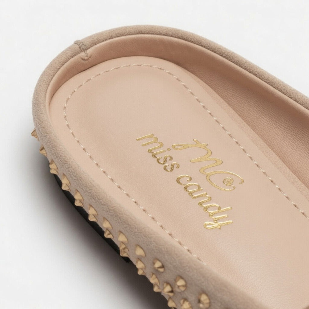 Ruby Glam Studded Flats c-22