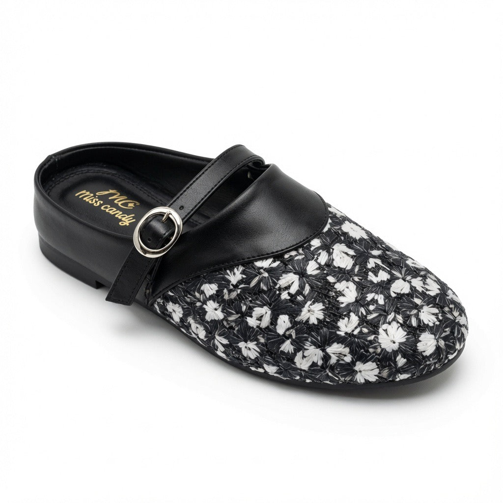 Blossom Grace Floral Mules c-23