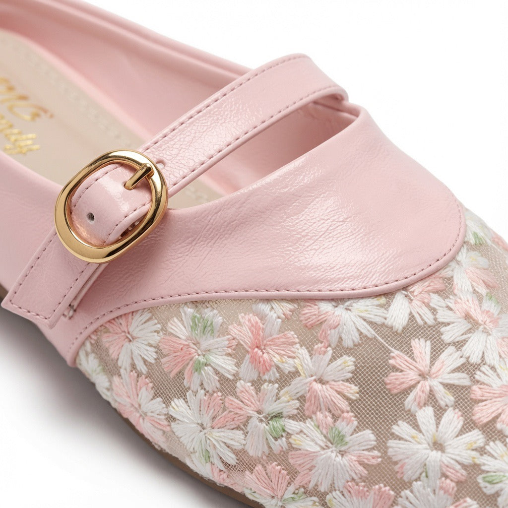 Blossom Grace Floral Mules c-23