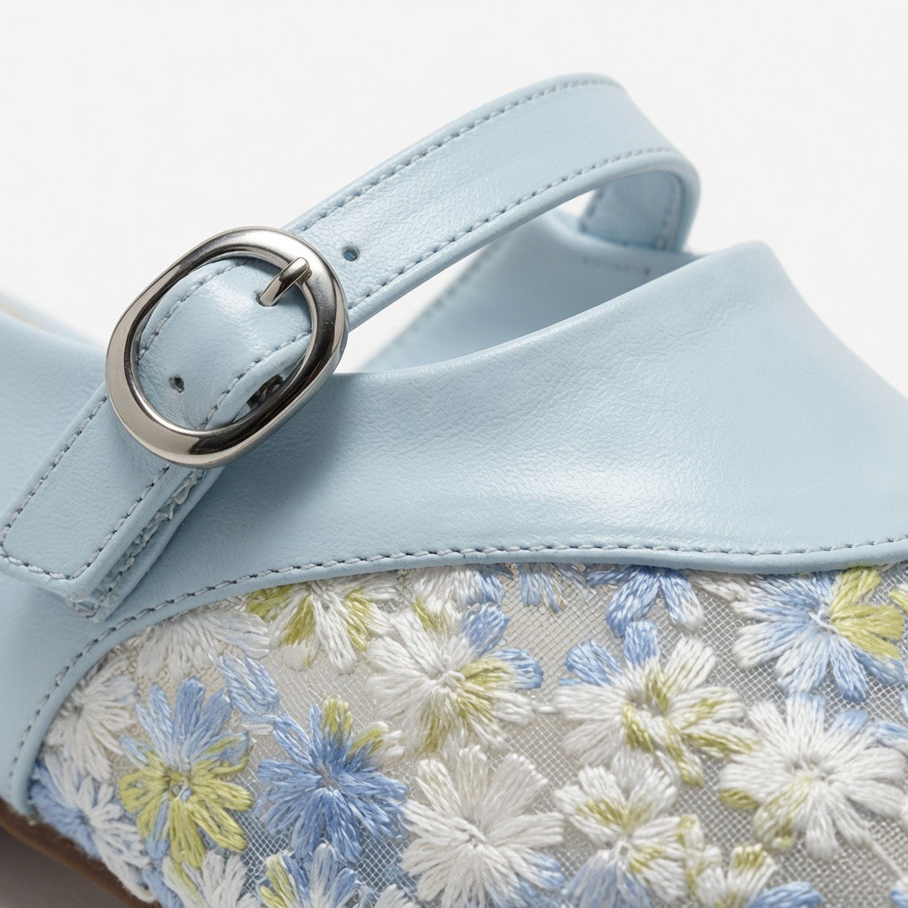 Blossom Grace Floral Mules c-23