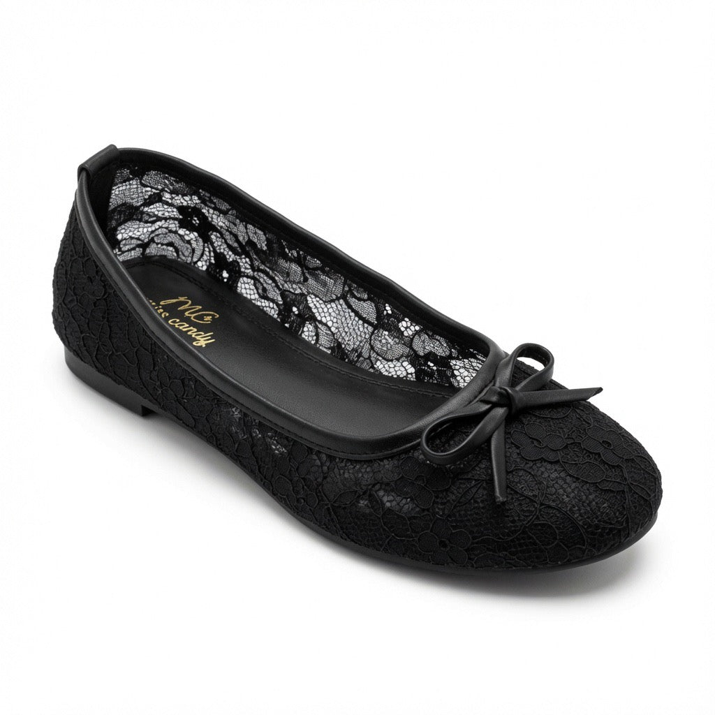 Midnight Lace Ballet Flats B-65