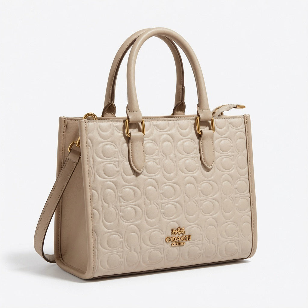 Elegant Monogram Structured Tote Bag  BA-511