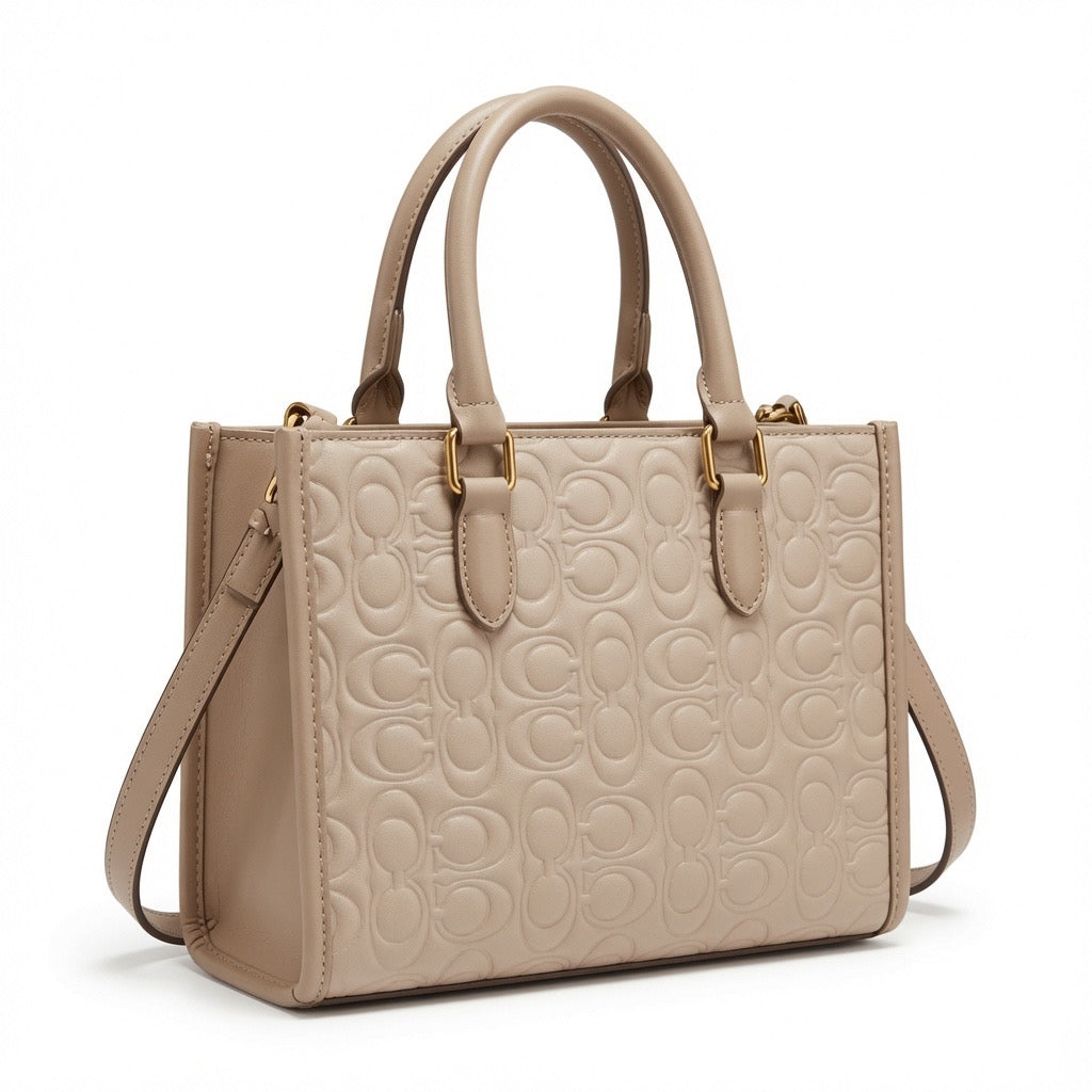 Elegant Monogram Structured Tote Bag  BA-511