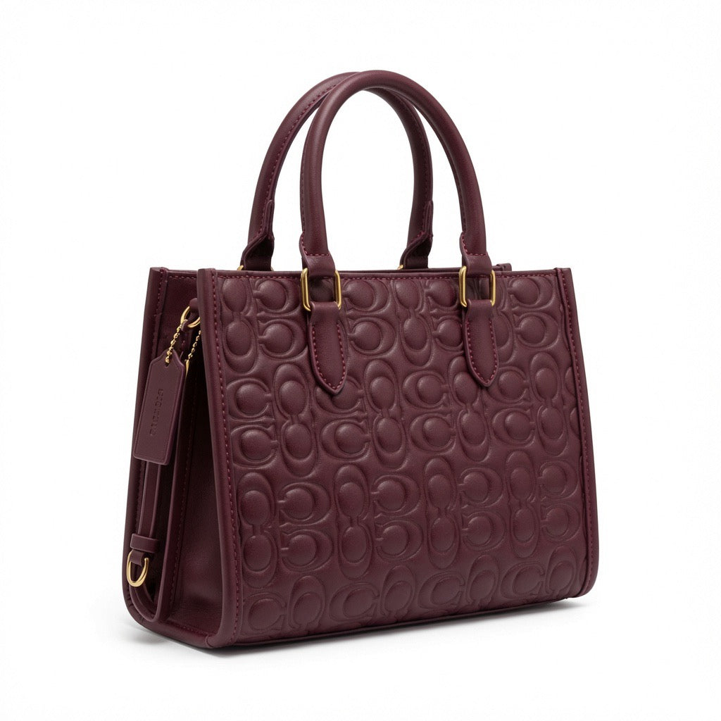 Elegant Monogram Structured Tote Bag  BA-511
