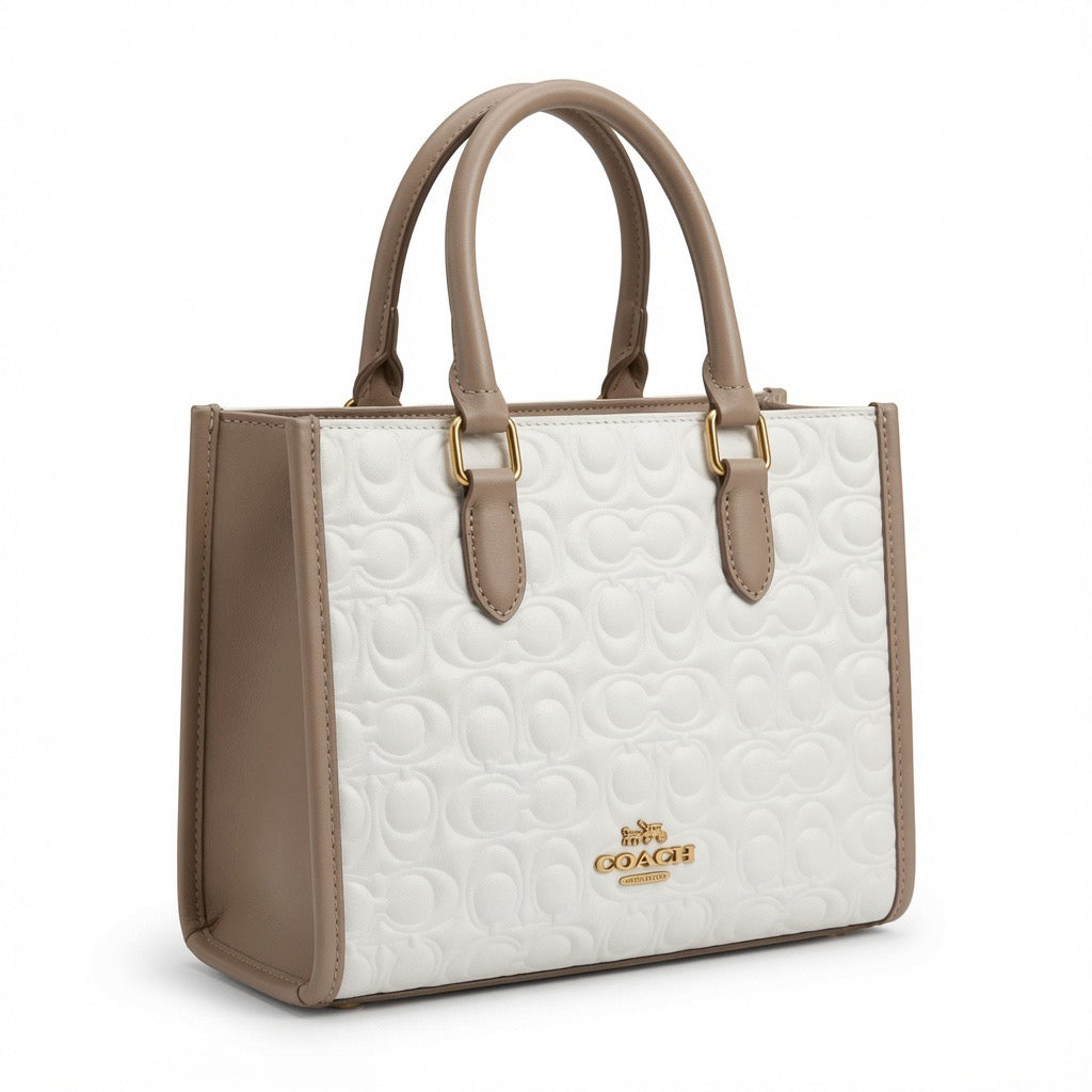 Elegant Monogram Structured Tote Bag  BA-511