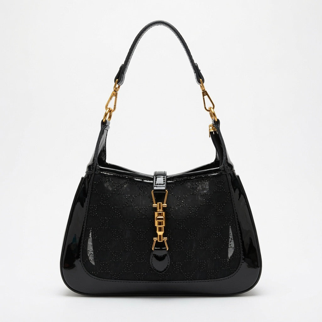 Patent Mesh Shoulder Bag Set