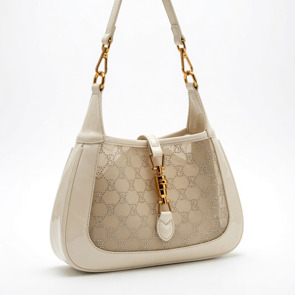 Patent Mesh Shoulder Bag Set