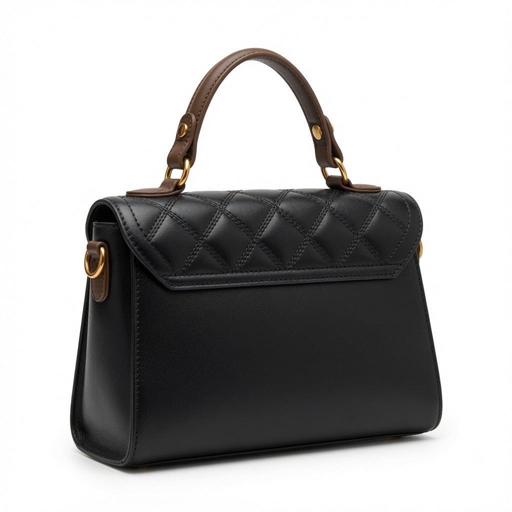 Elegant Quilted Top Handle Satchel BA-544