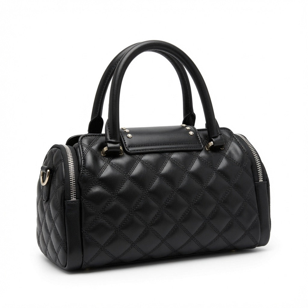 Crystal Owl Quilted Boston Bag BA-540